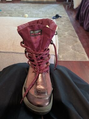 Ilse Jacobsen Hornbaek Women’s Burgundy Winter Lace-Up Boot